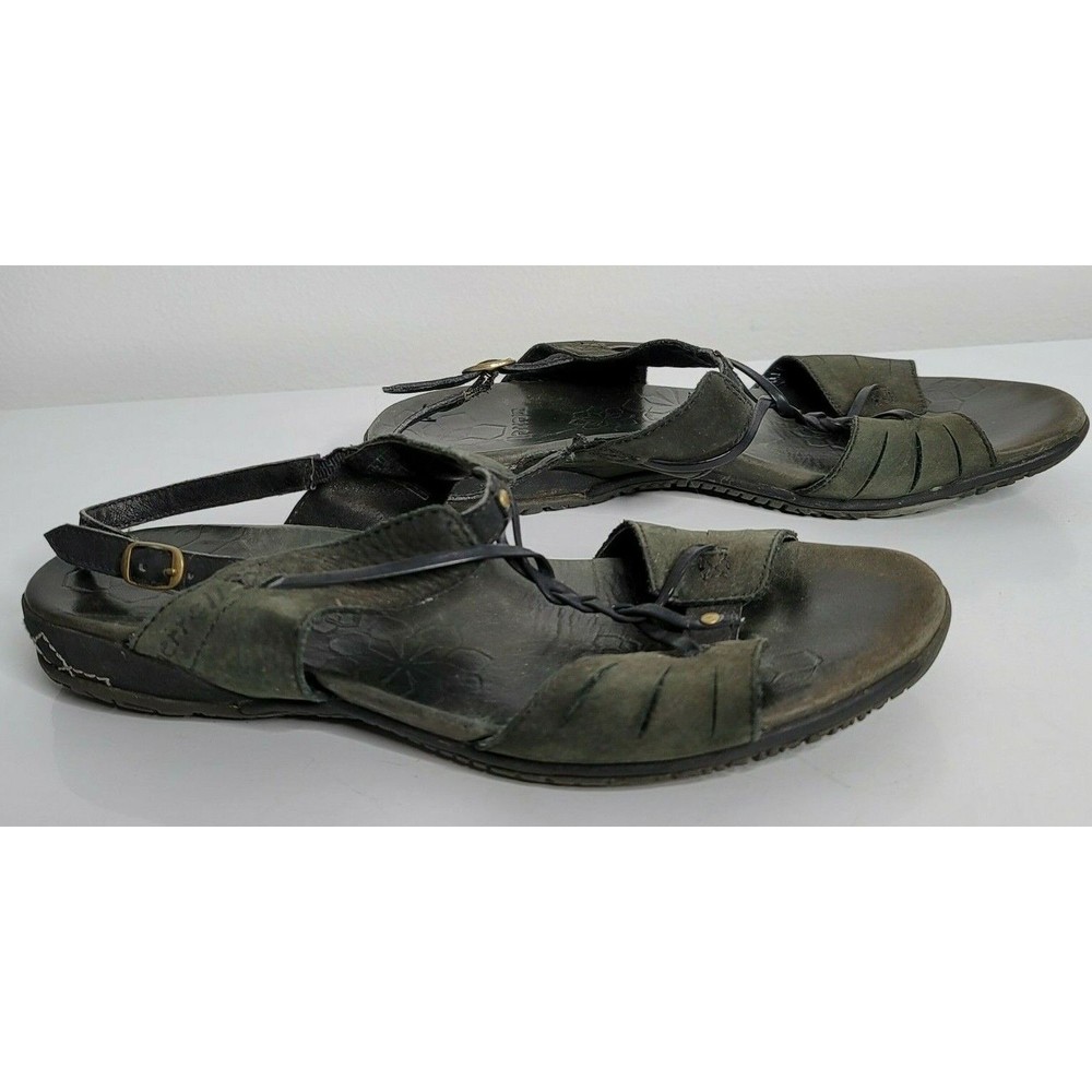 MERRELL Womens Size 7 Braided Black Slip On Strappy Sandals Shoes - Picture 3 of 8
